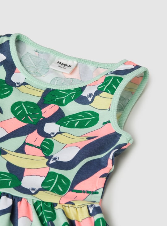 Girls Printed A-line Dress - Pack of 2