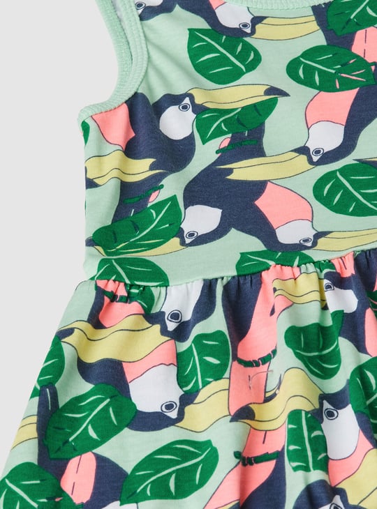 Girls Printed A-line Dress - Pack of 2