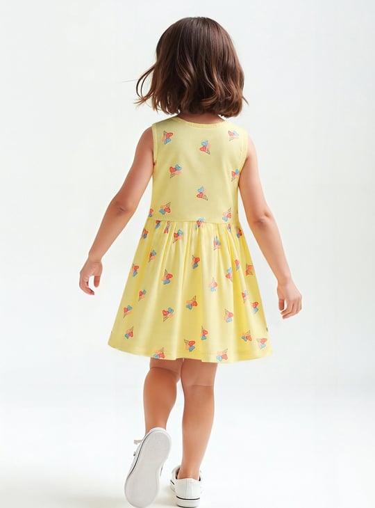 Girls Printed A-line Dress - Pack of 2