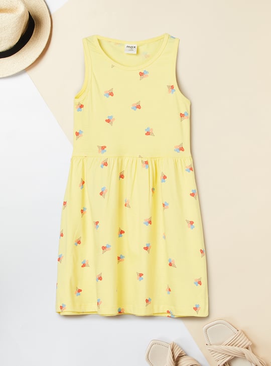 Girls Printed A-line Dress - Pack of 2