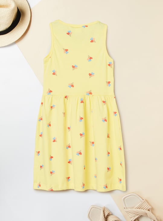 Girls Printed A-line Dress - Pack of 2