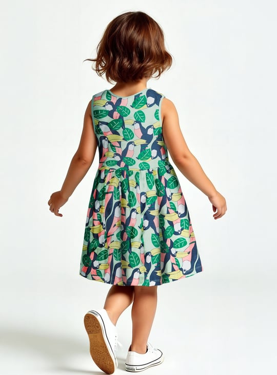 Girls Printed A-line Dress - Pack of 2