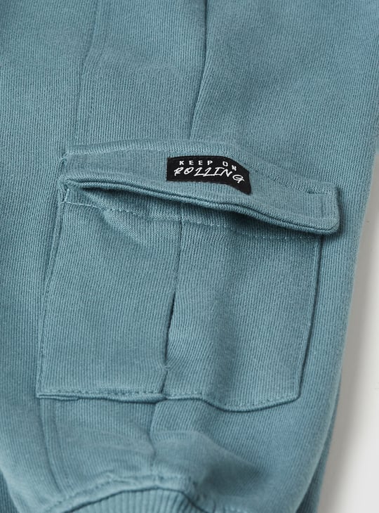 Boys Solid Cargo Joggers
