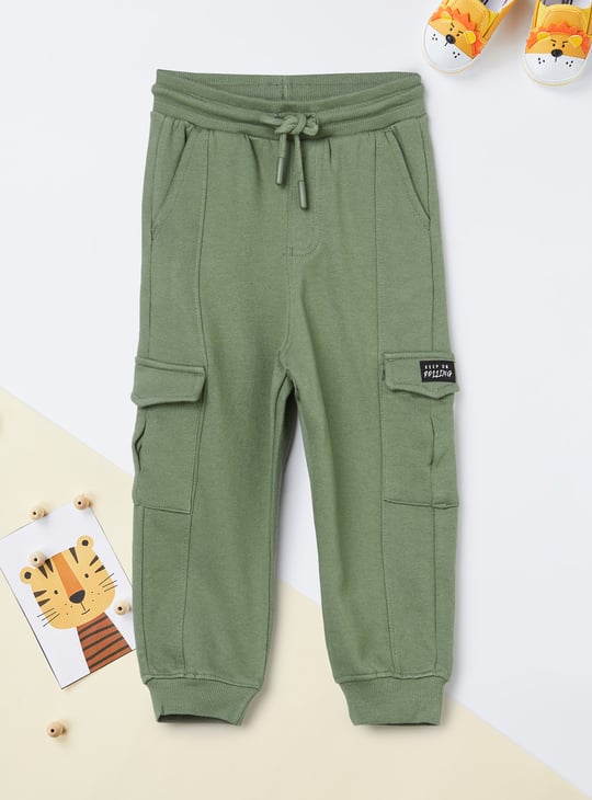 Boys Textured Cargo Joggers