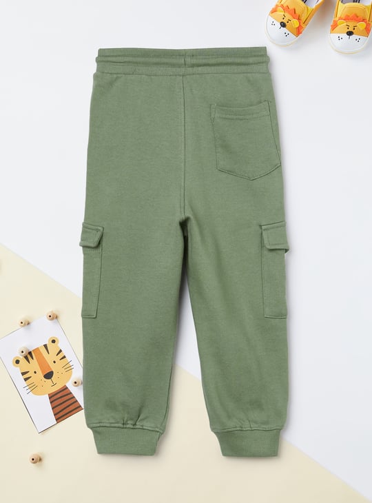 Boys Textured Cargo Joggers