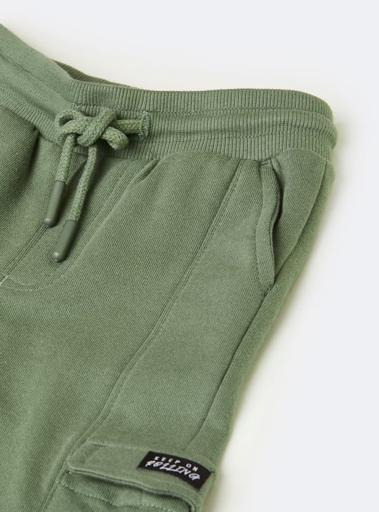Boys Textured Cargo Joggers