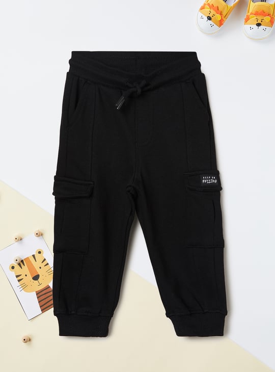 Boys Solid Cargo Joggers