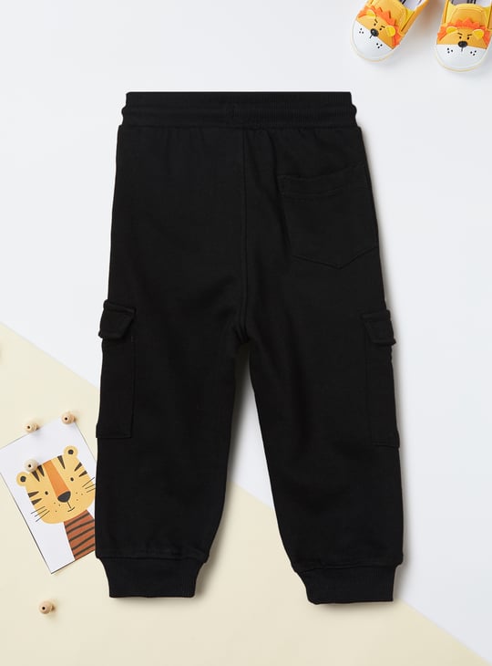 Boys Solid Cargo Joggers
