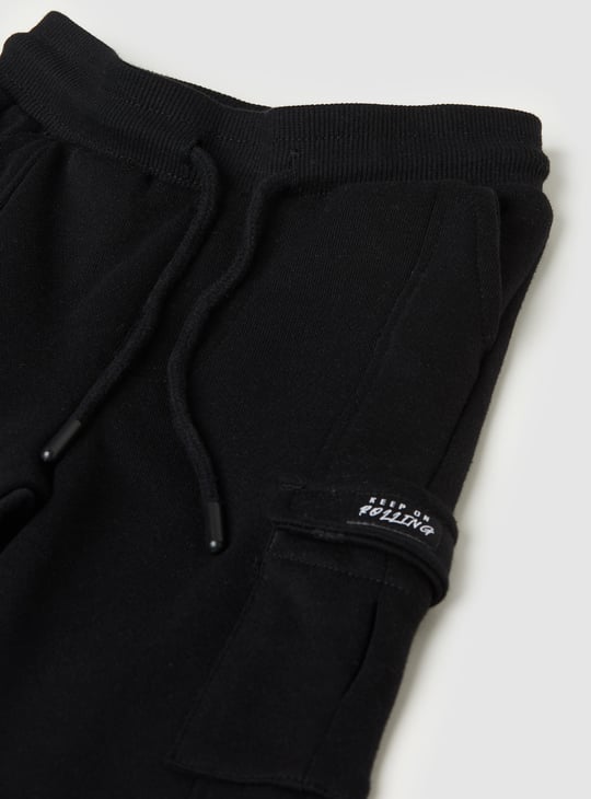 Boys Solid Cargo Joggers