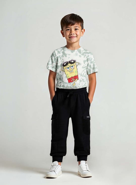 Boys Solid Cargo Joggers