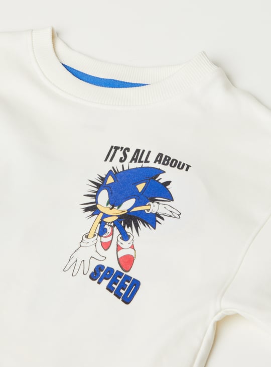 Boys Oversized Sonic The Hedgehog Print T-shirt