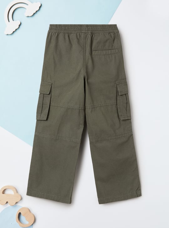 Boys Solid Cargo Trousers
