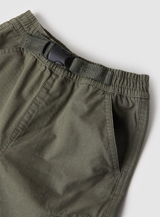 Boys Solid Cargo Trousers