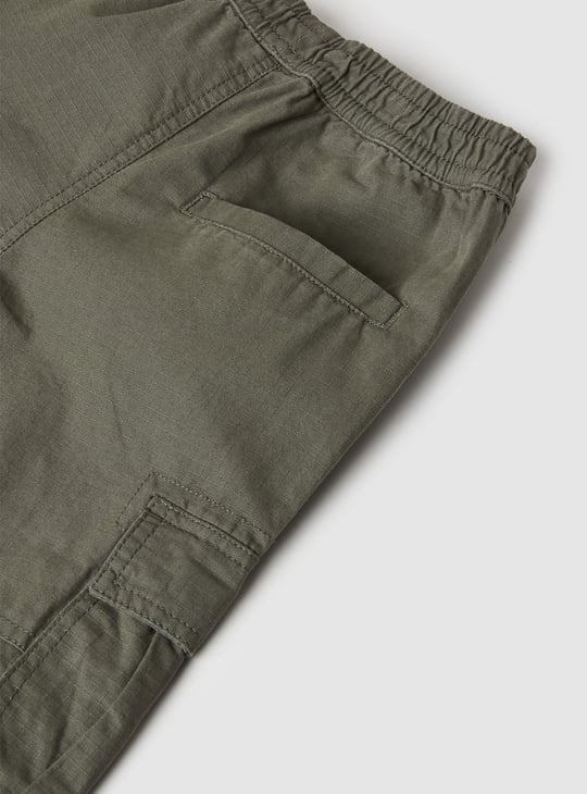 Boys Solid Cargo Trousers