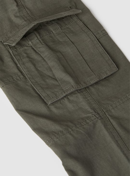 Boys Solid Cargo Trousers