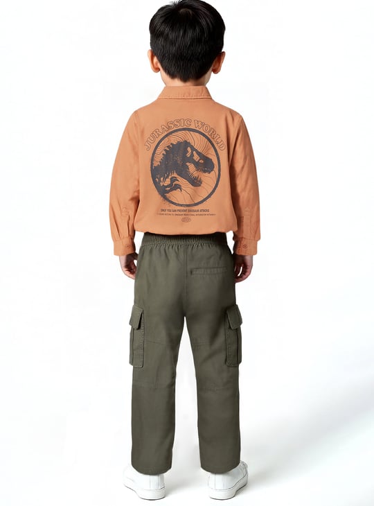 Boys Solid Cargo Trousers