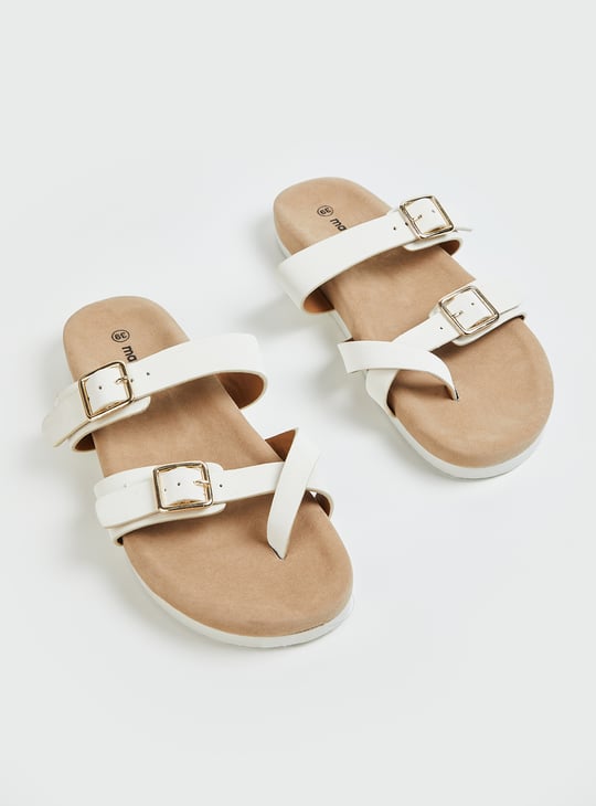 Women Solid Double Strap Sandals
