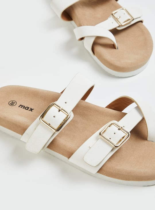 Women Solid Double Strap Sandals