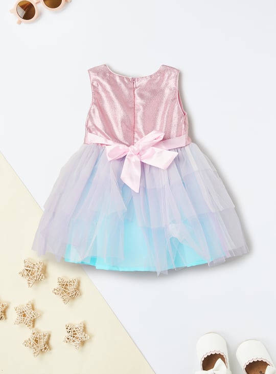 Girls Unicorn Sequins Tulle Dress