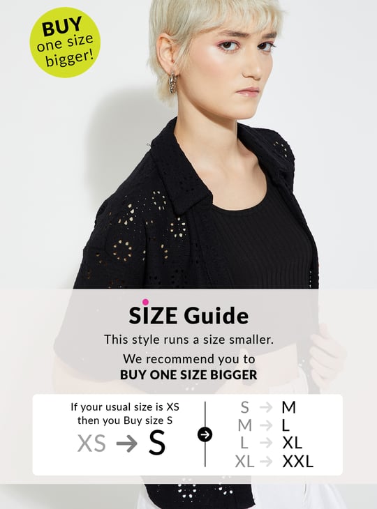 URB_N Women Schiffli Boxy Fit Shirt