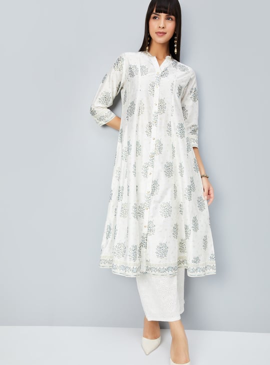 Women Floral Print A-line Kurta