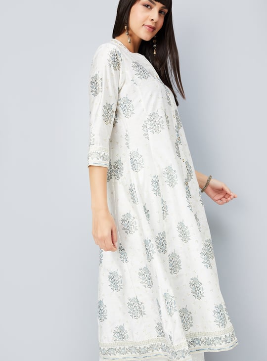Women Floral Print A-line Kurta