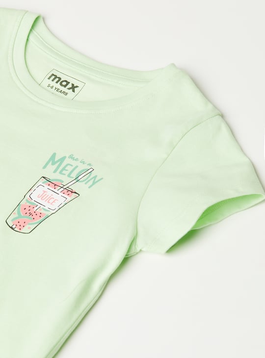 Girls Printed T-shirt - Pack of 2