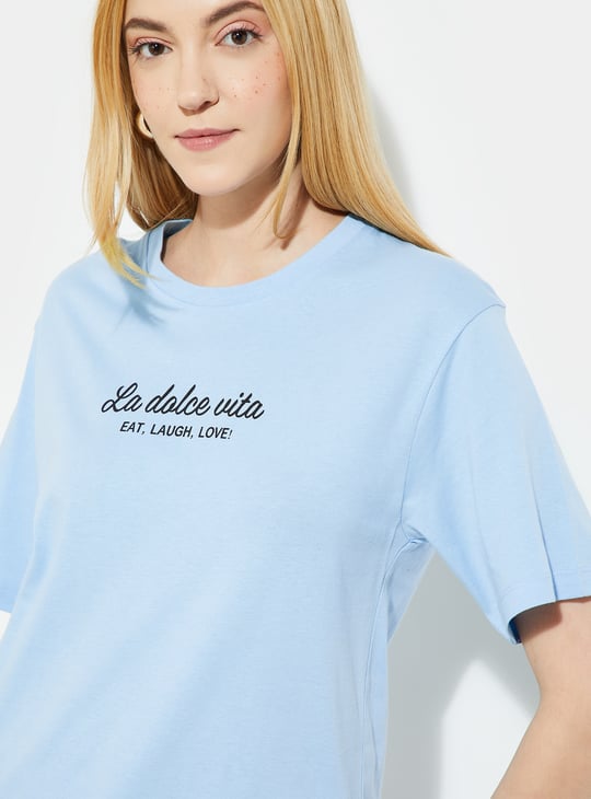 Mavi T-Shirt Donna 'Love Earth Printed' – Morbida E Leggera, Design Creativo, Vestibilità Comoda, Qualità Premium