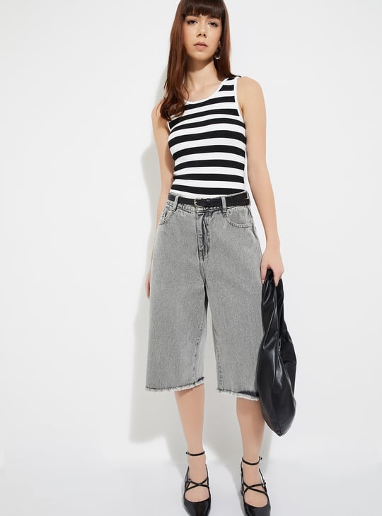 URB_N Women Ribbed Tank Crop Top