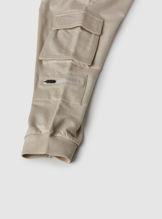 Boys Solid Cargo Joggers
