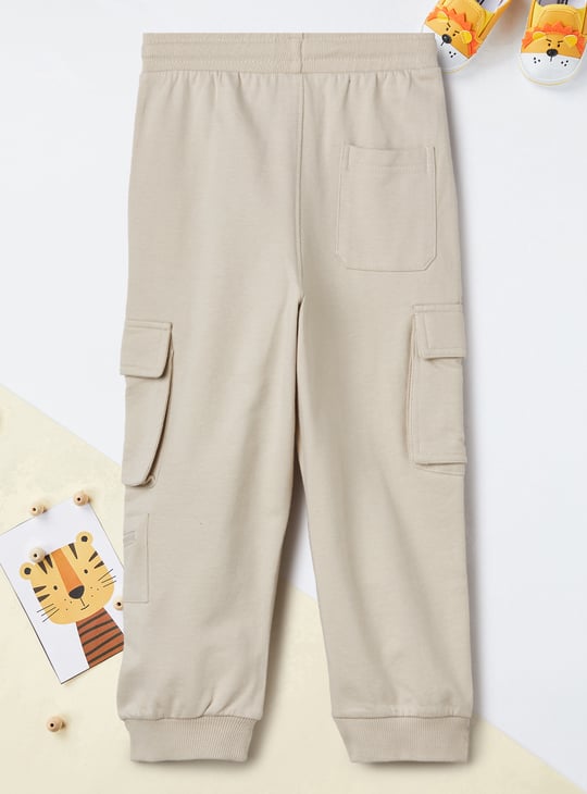Boys Solid Cargo Joggers