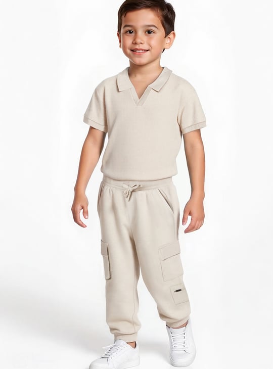 Boys Solid Cargo Joggers