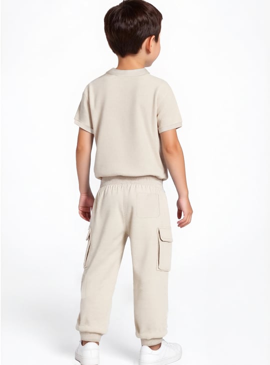 Boys Solid Cargo Joggers