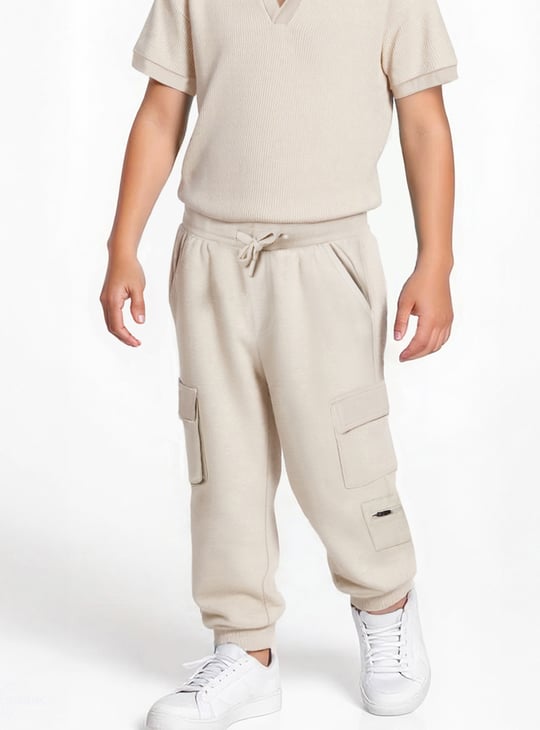 Boys Solid Cargo Joggers