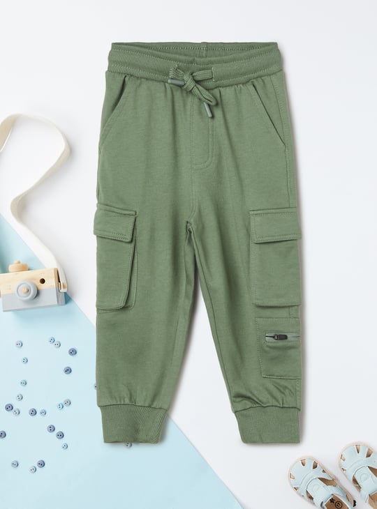 Boys Solid Cargo Joggers