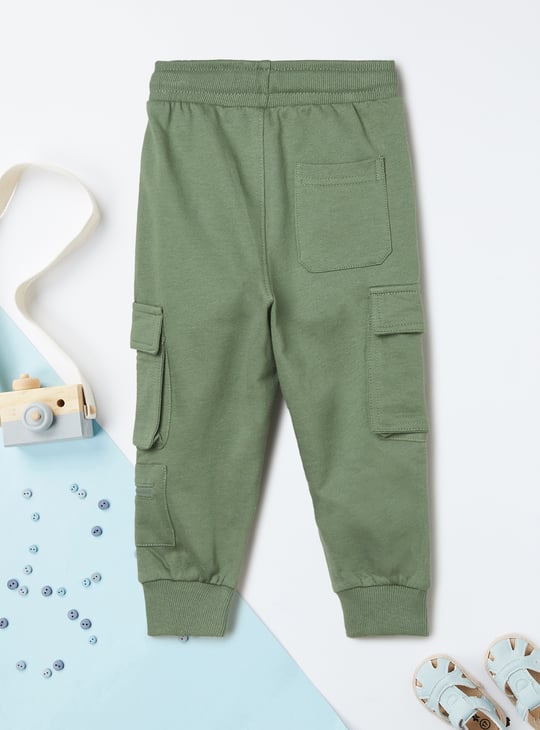 Boys Solid Cargo Joggers
