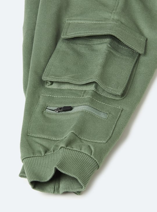 Boys Solid Cargo Joggers