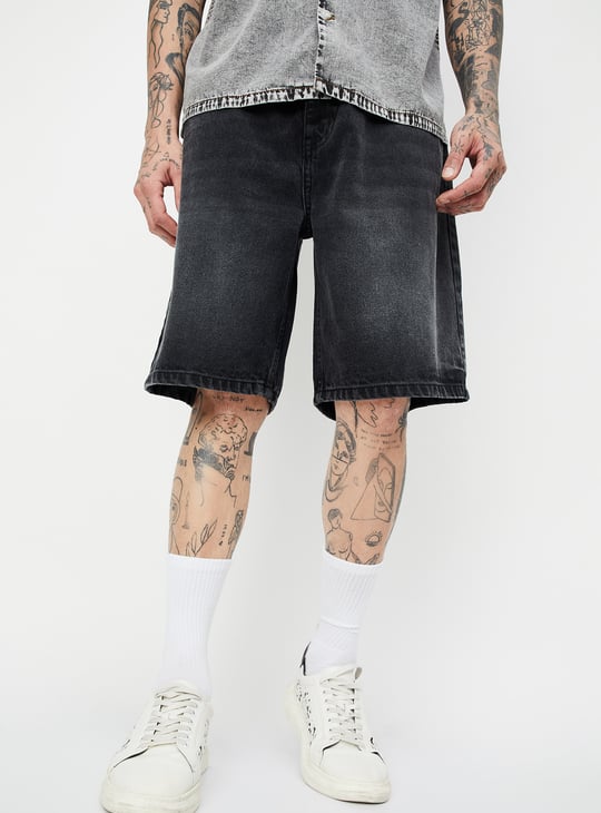 パンツ \"agnis b\"melange pleated baggy shorts agnis b