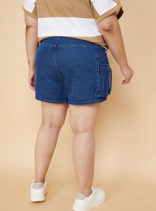 Women Rinsed Denim Skort