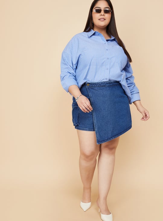 Women Oversized Striped Shirt