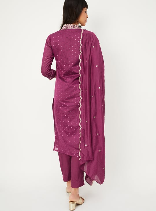 Women Embellished Straight Kurta Set