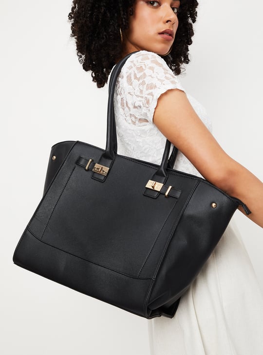 Women Textured Tote Bag PU