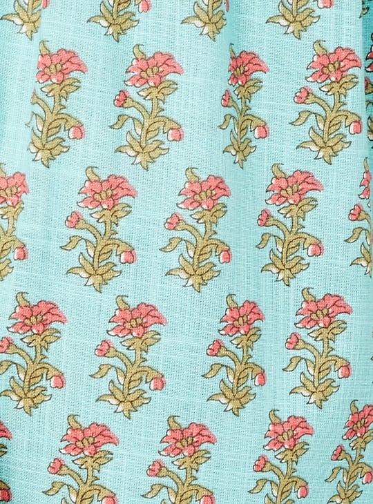 Women Floral Print Straight Kurta Set