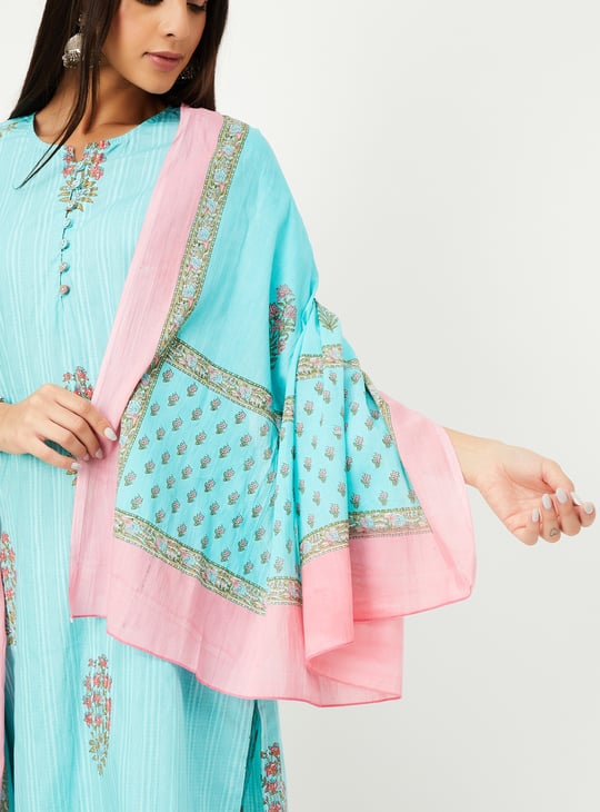 Women Floral Print Straight Kurta Set