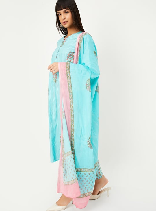 Women Floral Print Straight Kurta Set