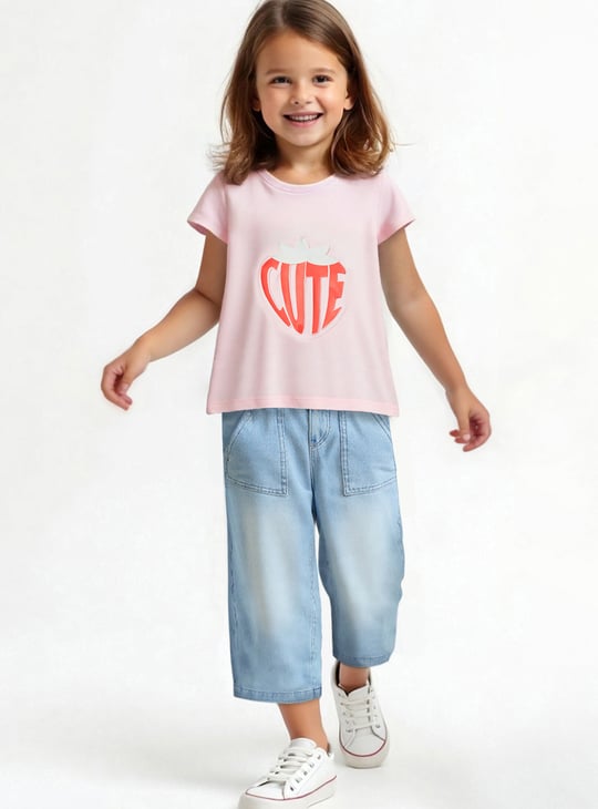 Girls Graphic Print T-shirt