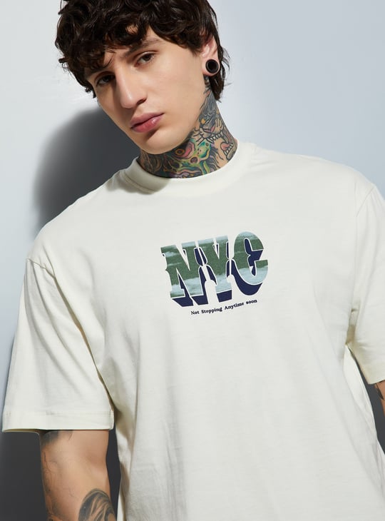 Buy URB_N Men Back Print Oversized T-shirt Online at just Rs