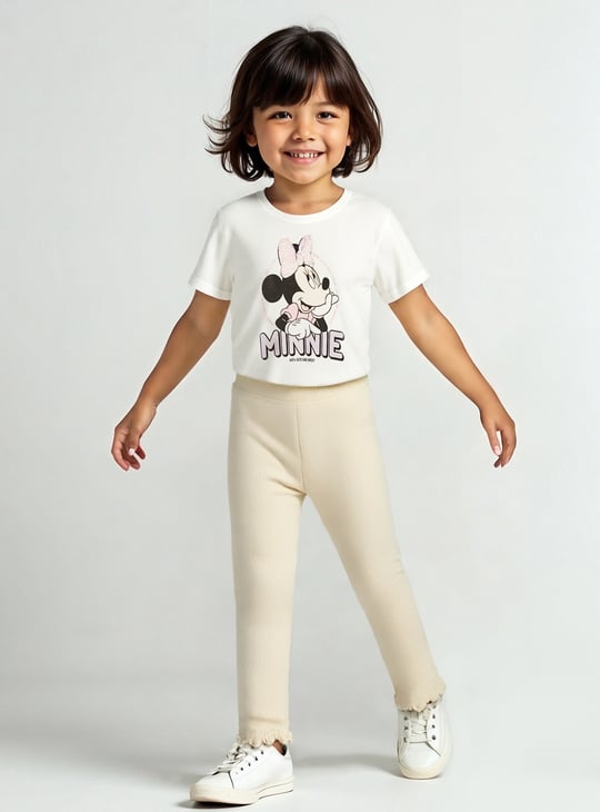 Girls Ribbed Full-Length Leggings