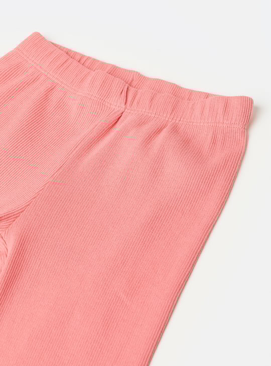 Girls Ribbed Full-Length Leggings