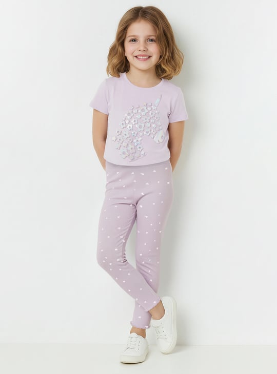 Girls Ribbed Leggings